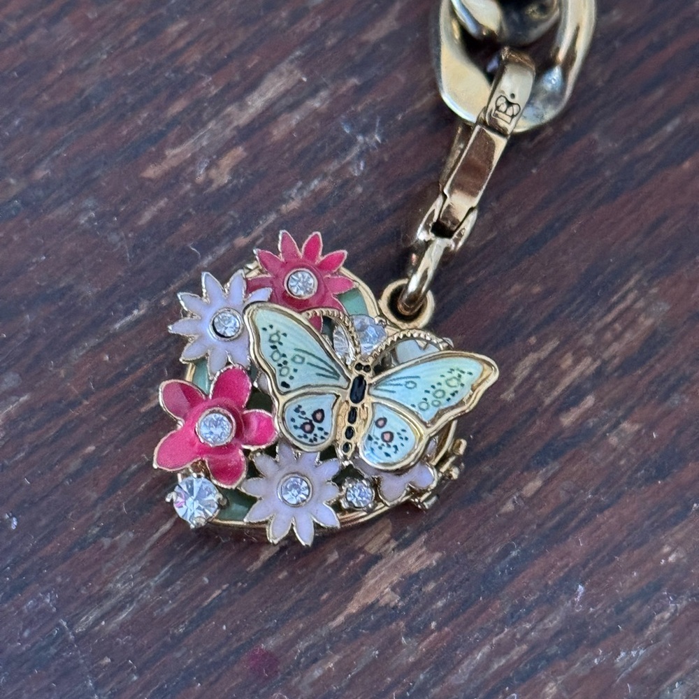 Juicy Couture  Floral Butterfly Charm with Crystals